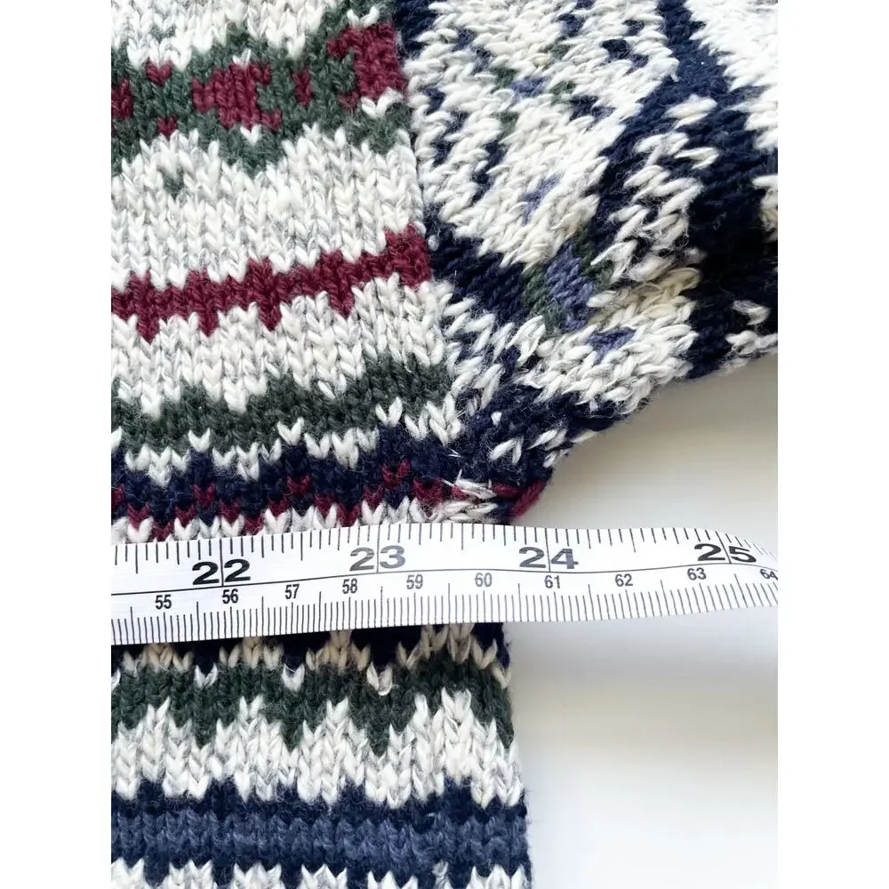Men's Vintage Liberty Fair Isle Multicolor Knit Crewneck Sweater Size XL